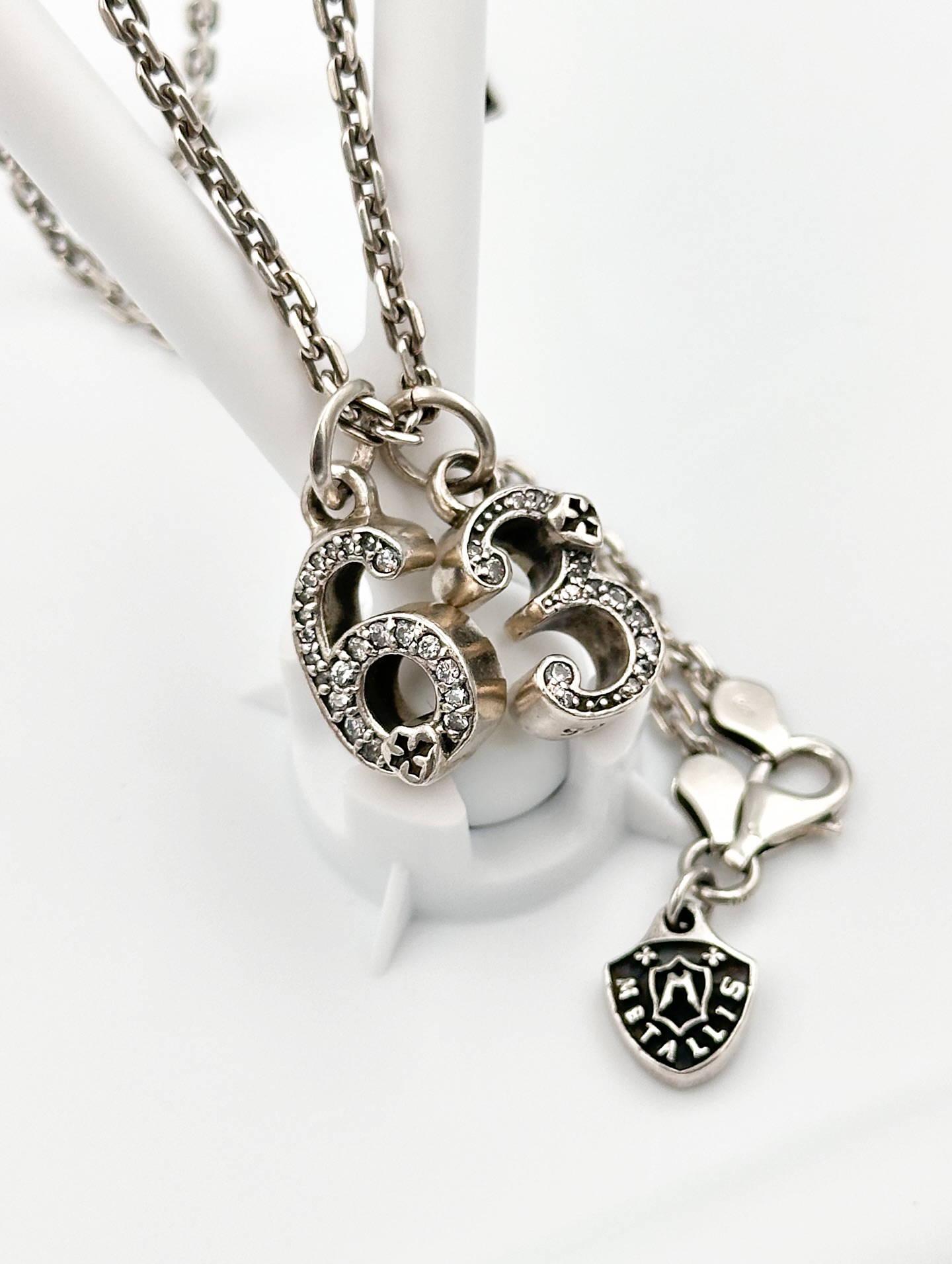 Vintage Metallis Necklace Number Series 